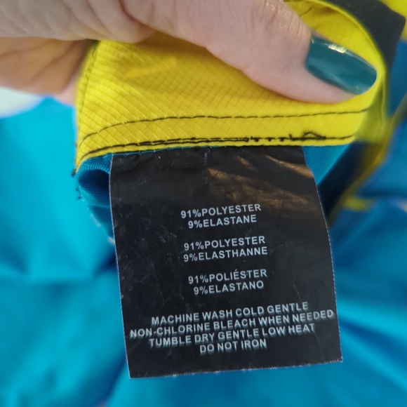 O'Neill Hyperfreak Boardshorts Swim Trunks Bathing Swim Teal Blue Yellow Size 38 - Picture 3 of 7